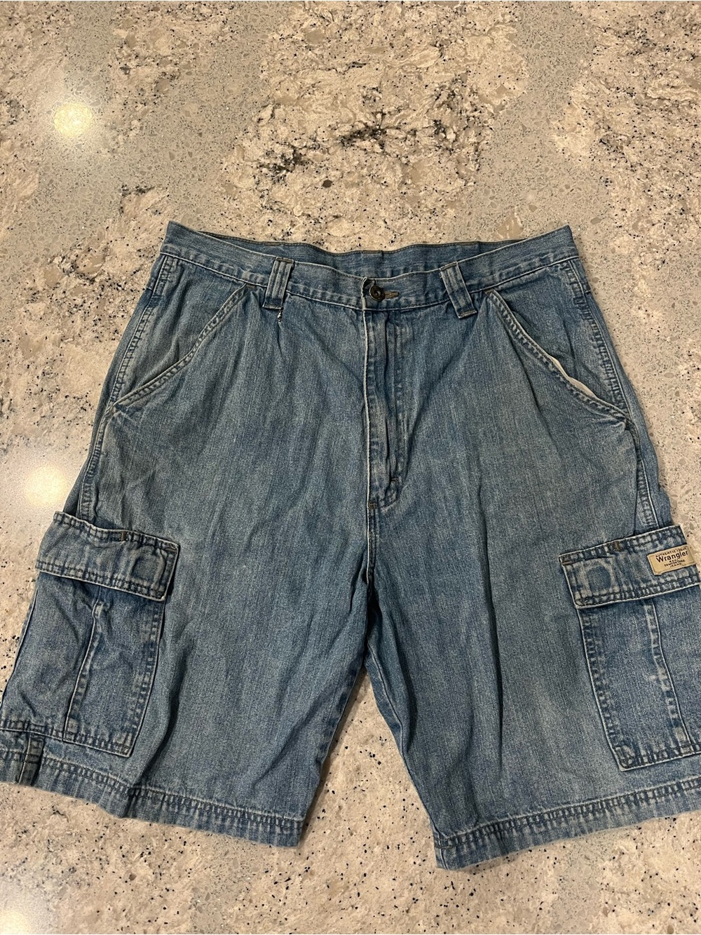 Vintage Wrangler Blue Denim Cargo Shorts